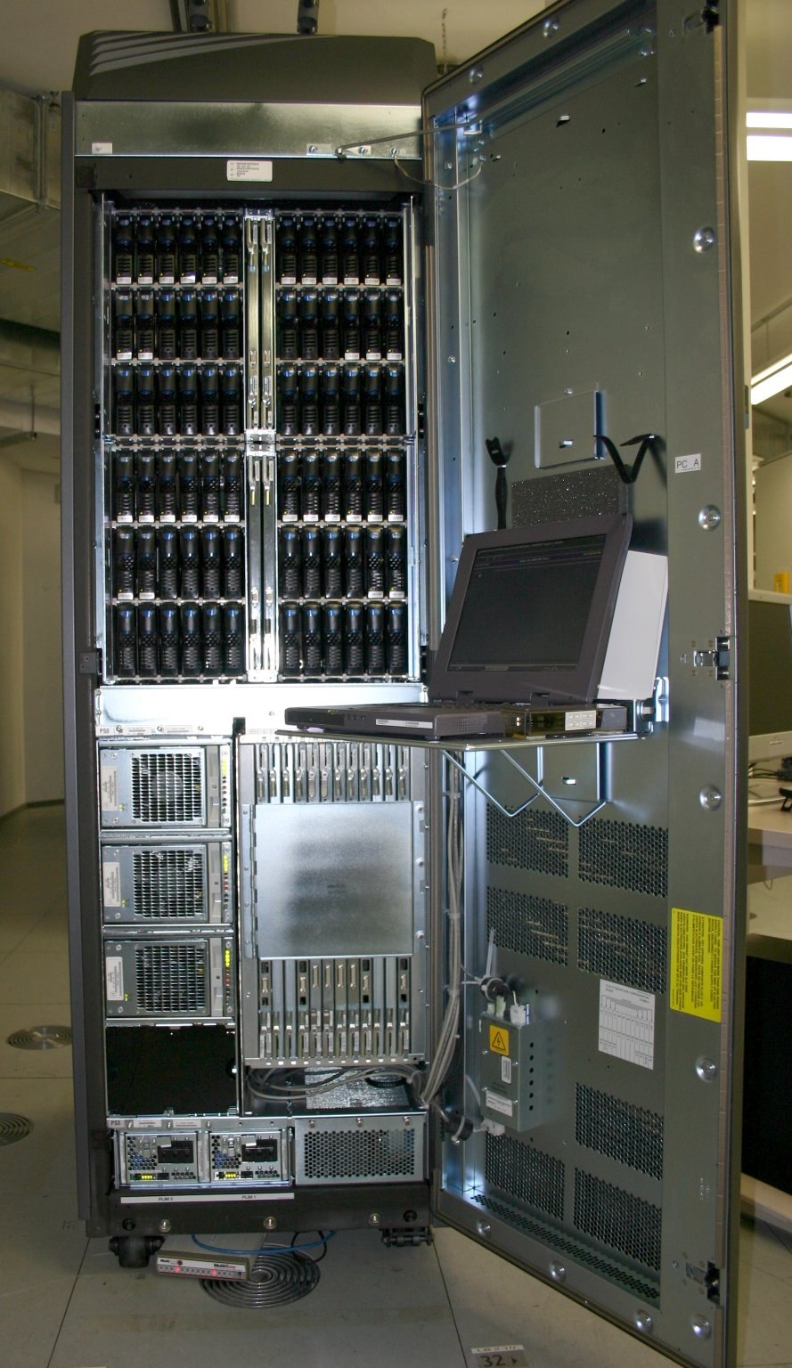 Front panel of an EMC Symmetrix DMX storage array