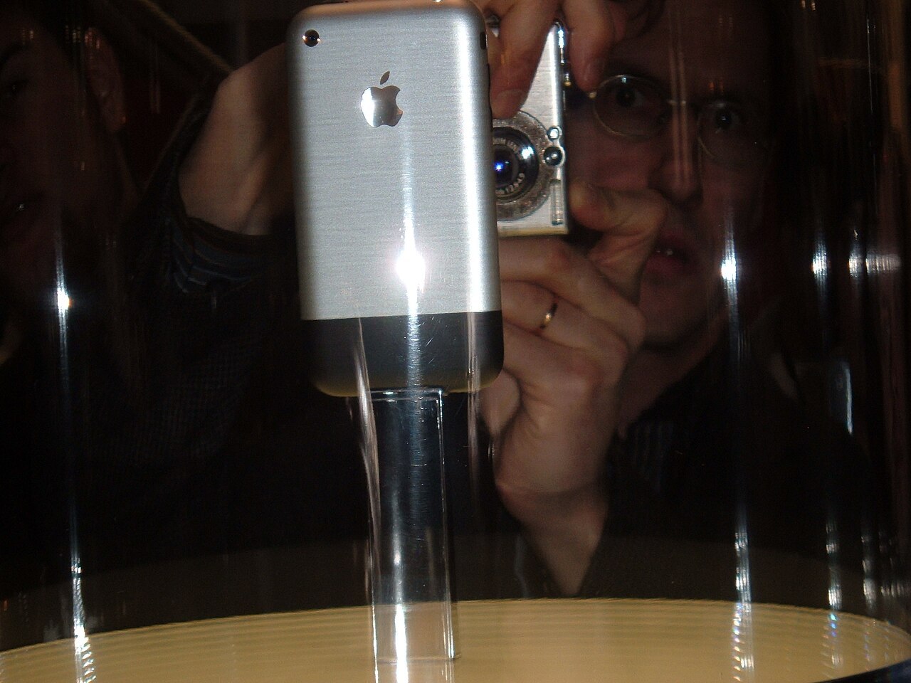 The first iPhone on display at Macworld 2007
